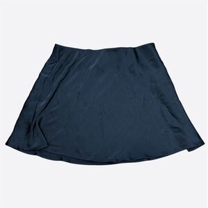 Women’s Satin Mini A-Line Skirt Size Small Black Color